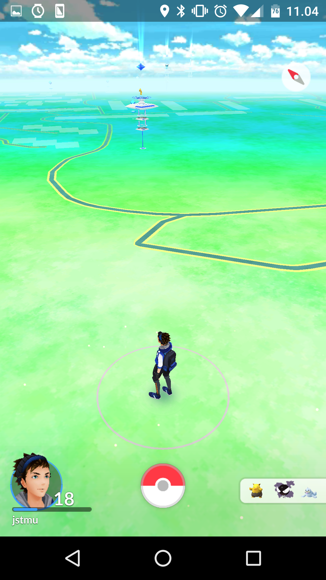Pokémon Go:n karttanäkymä