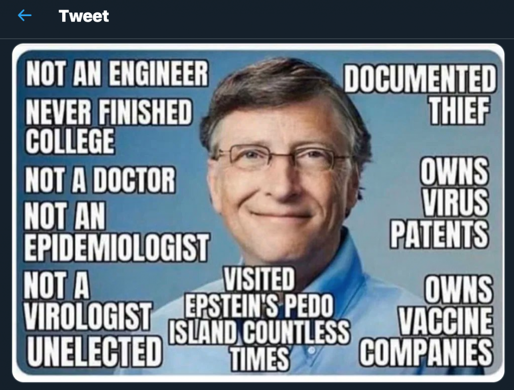 Meme against Bill Gates (with text such as "not an engineer", "never finished college")