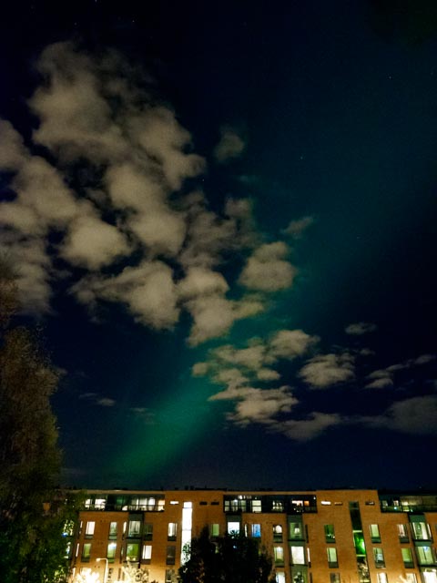 Northern lights in Viikki