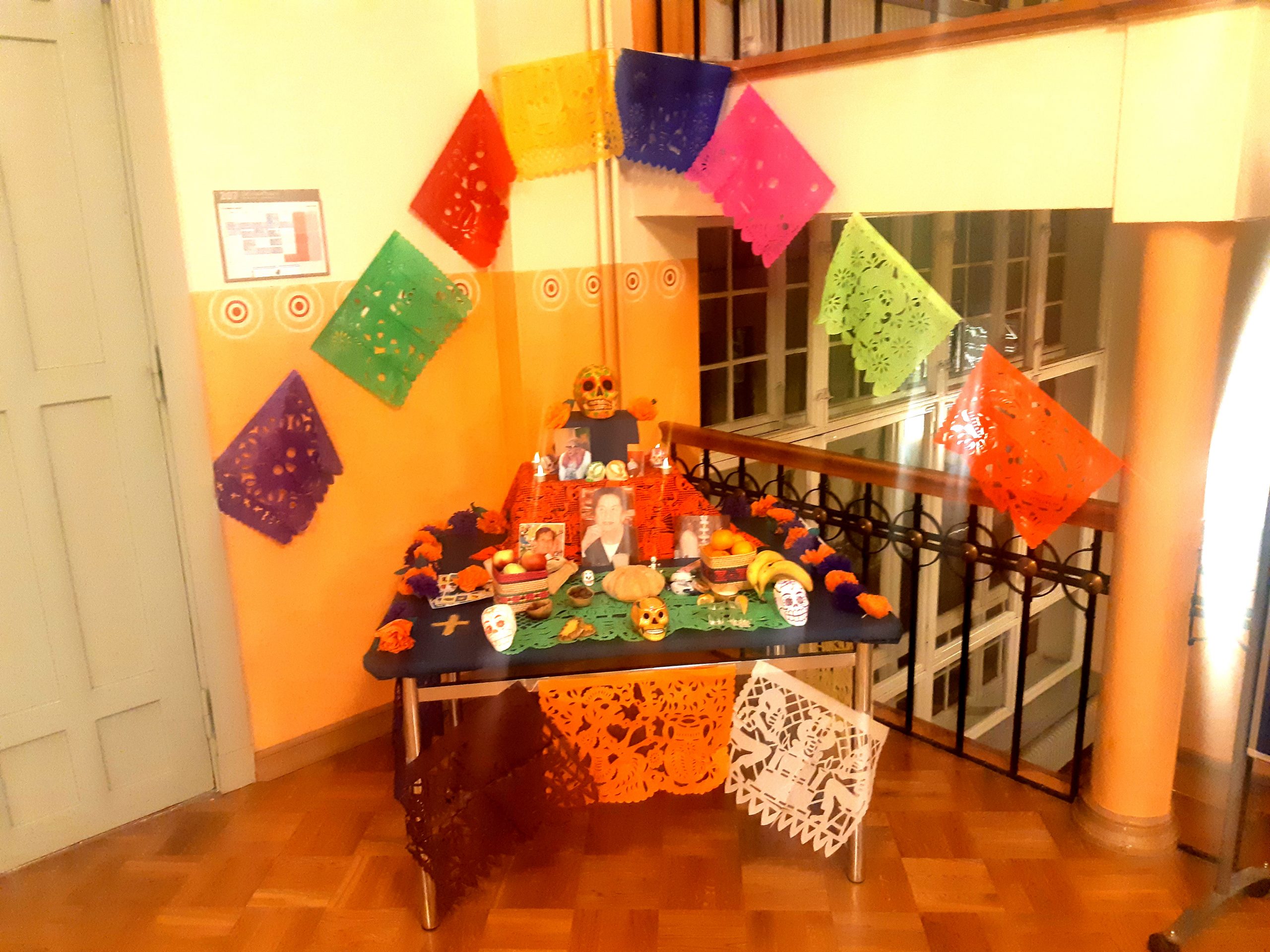 An altar for the Mexican Day of the Dead.
