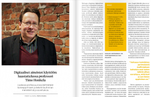 Timo Honkelan haastattelu Kansalliskirjastossa