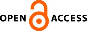 Logo, jossa lukee Open Access ja on kuva avoimesta lukosta 