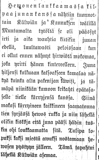 Text: news excerpt from Pohjantähti