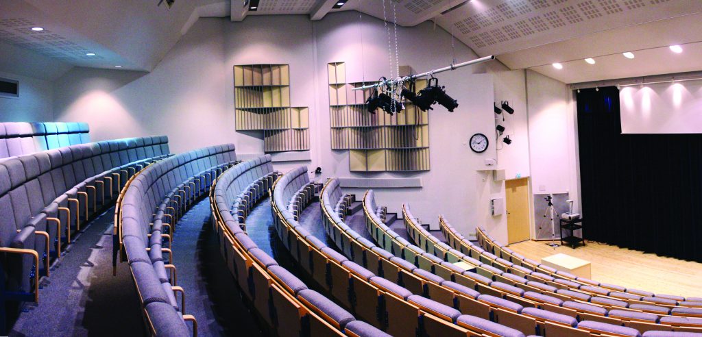 Interior of folk high school's auditorium.
